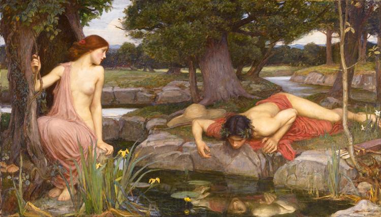 John William Waterhouse E-cho and Narcissus (mk41) Germany oil painting art